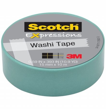 3M C314-BLU2 Washi Tape .59 in. x 393 in. - 15mmx10m -Pastel Blue | Unbeatable Sale