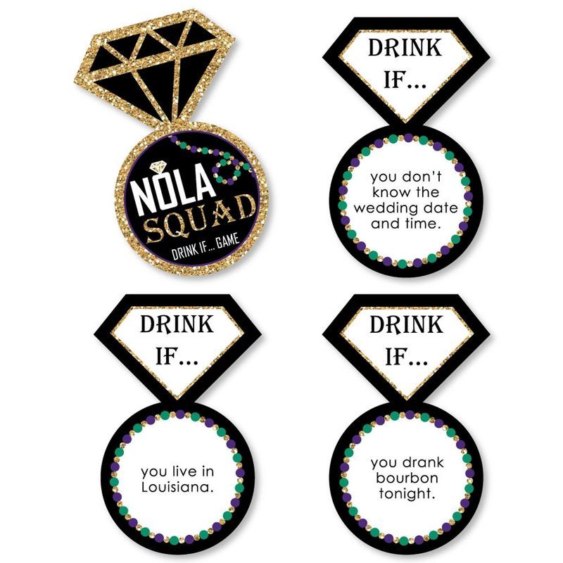 Big Dot of Happiness Drink If Game - Nola Bride Squad - New Orleans Bachelorette Party Game - 24 ... | Target