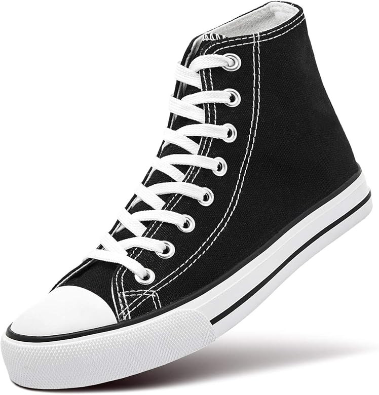 ZGR Womens Canvas Sneakers High Top Lace ups Casual Walking Shoes | Amazon (US)