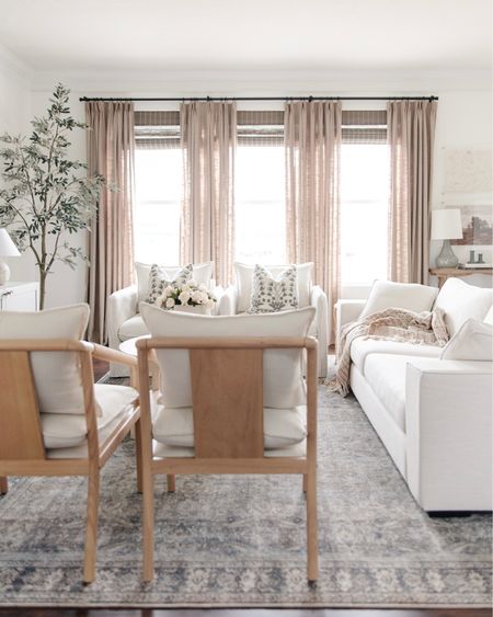 TwoPages pinch pleat drapes from Amazon: We have the color Grey Beige, unlined. I am also linking the lined version below. They come in a variety of sizes to suit your space! We have the 52” W x 96” L . The windows in our living room are 34” wide and 70” tall. If you have larger windows I would choose wider drapes.

Spring living room decor, pinch pleat curtains, berea chair, ventura chair

#LTKhome #LTKFind #LTKSeasonal