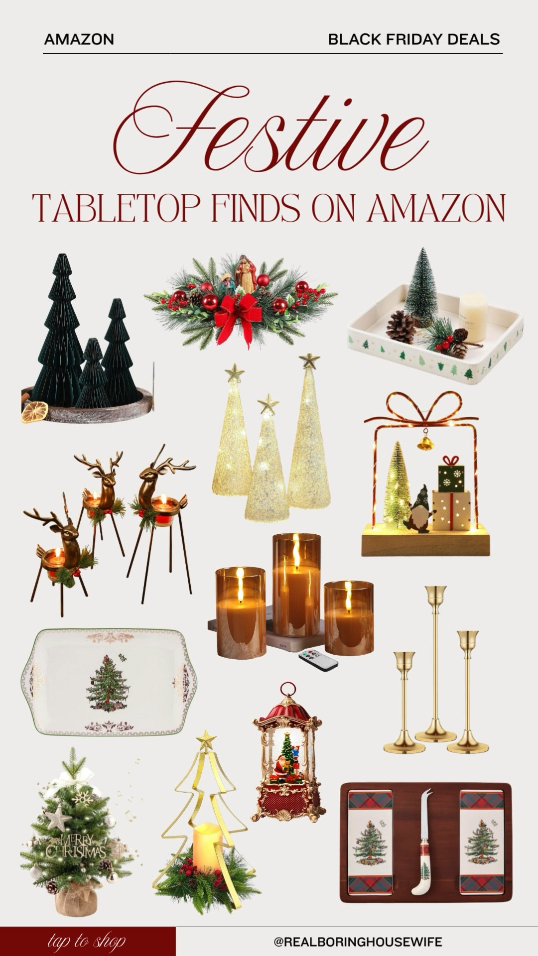 Amazon Black Friday Deals Festive Tabletop Finds

// Amazon, Amazon Deals, Amazon Sale, Amazon Home, Amazon Home Decor, Amazon Home Decor Finds, Amazon Christmas, Christmas, Christmas Decor, Christmas Decorations, Christmas Tree, Christmas Ornaments, Decorative Tray, Candle Holder, Serving Platter, Led Candles, Candlestick Holder 

 #LTKCyberWeek #LTKHome #LTKSaleAlert
