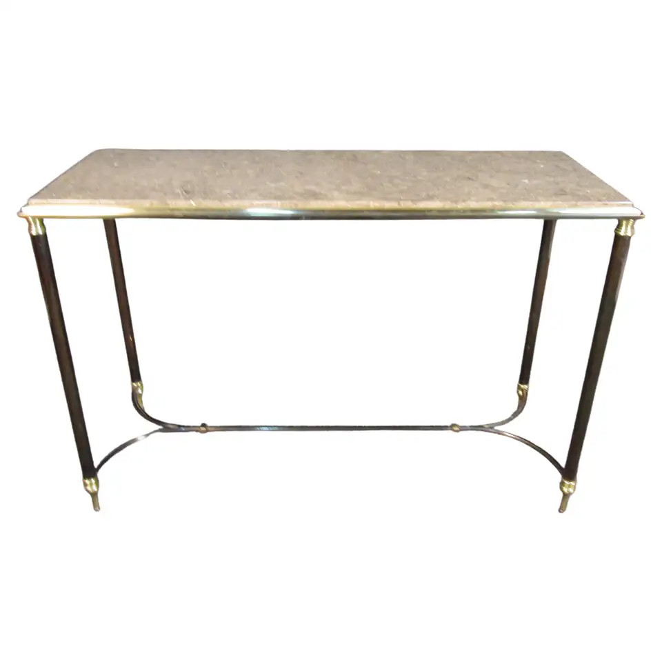 Vintage Marble Top Console Table | 1stDibs