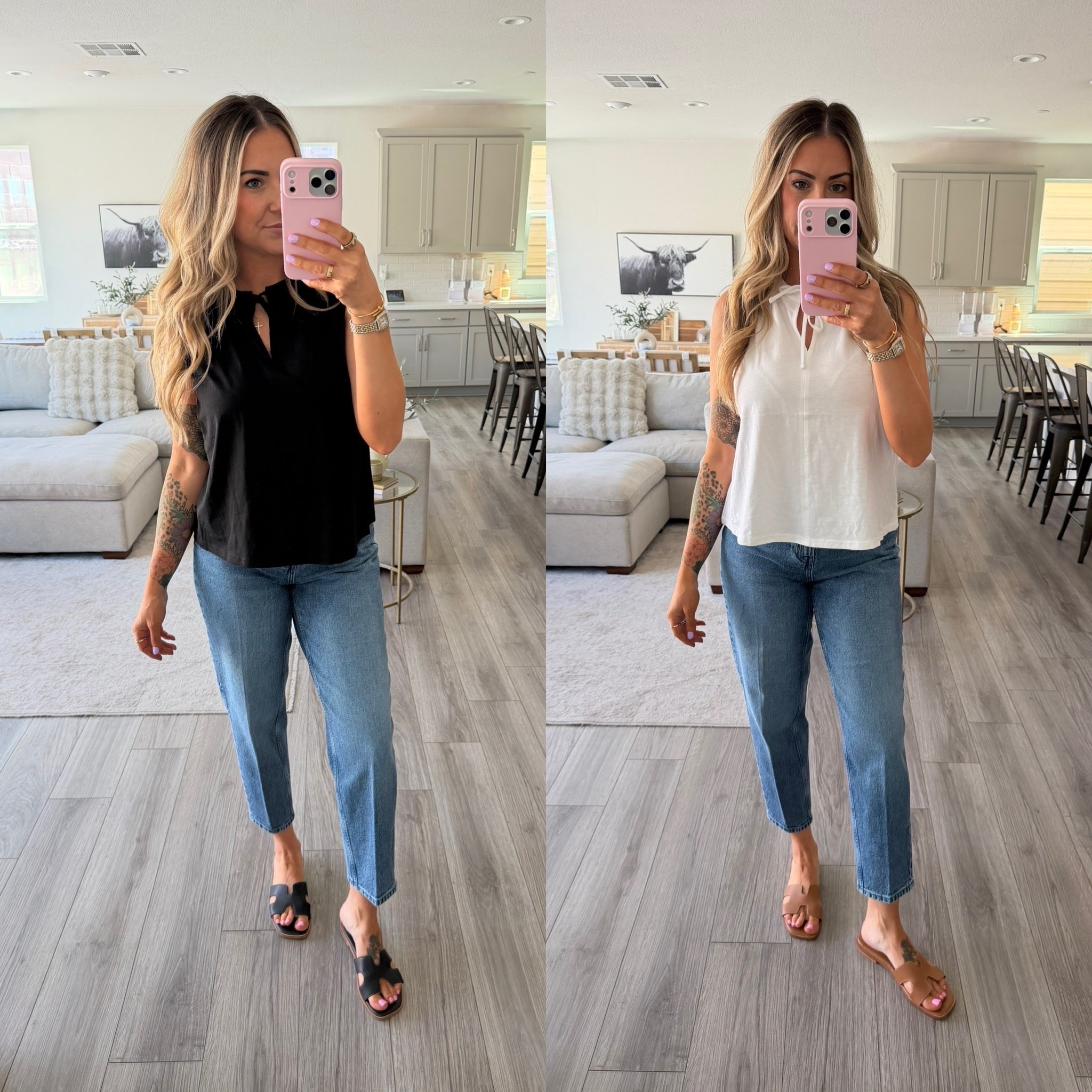 Wearing size small in both tops and size 6 in the denim.

#LTKgrwm #LTKootd #LTKmomlife