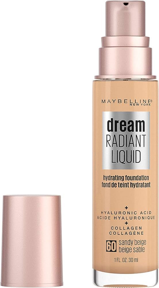 Maybelline Dream Radiant Liquid Medium Coverage Hydrating Makeup, Lightweight Liquid Foundation, ... | Amazon (US)