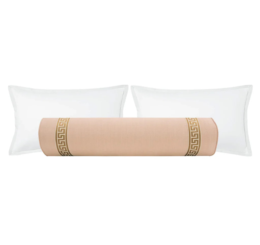 THE BOLSTER :: SIGNATURE LINEN // CAMEO + GREEK KEY TRIM // NATURAL | LITTLE DESIGN COMPANY