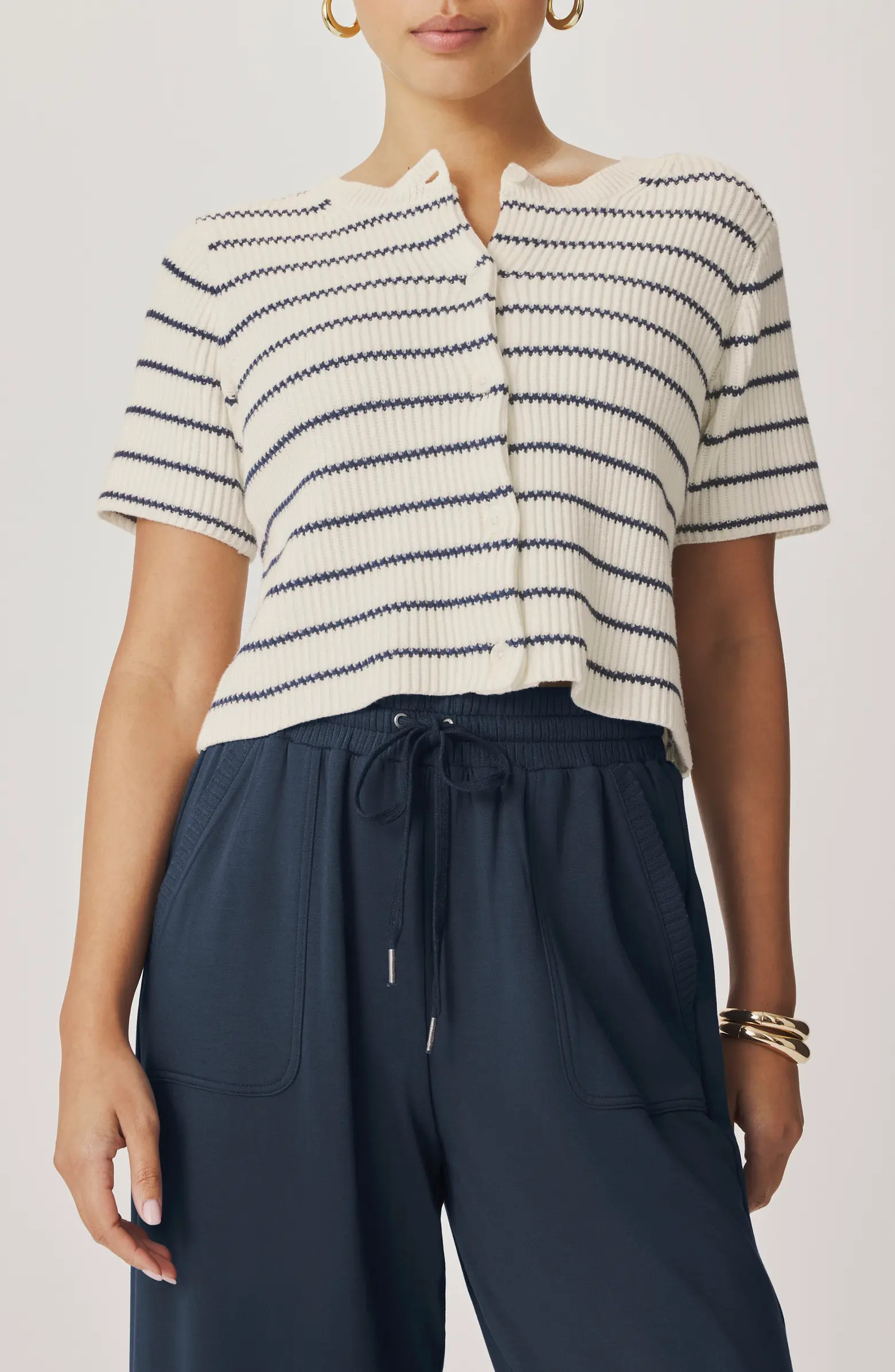 Delilah Stripe Cotton Cardigan | Nordstrom