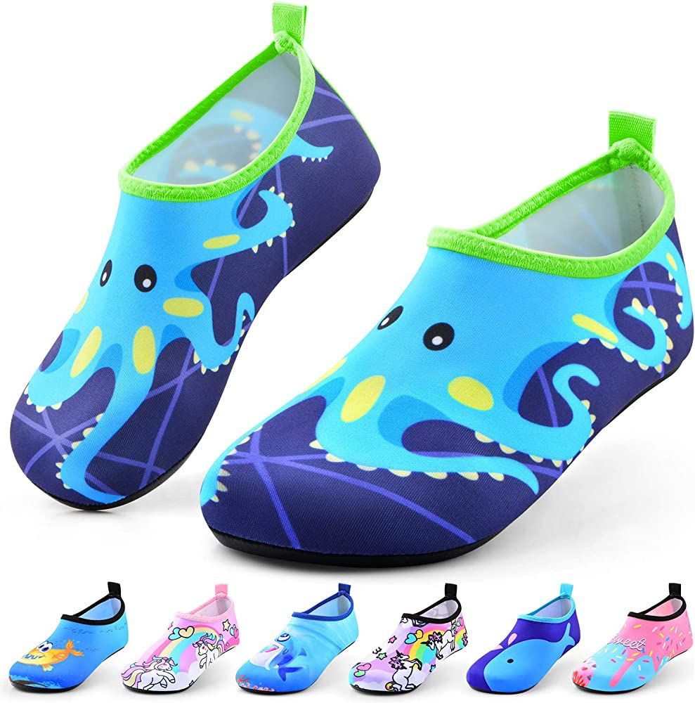 Sunnywoo Water Shoes for Kids Girls Boys，Toddler Kids Swim Water Shoes Quick Dry Non-Slip Water... | Amazon (US)