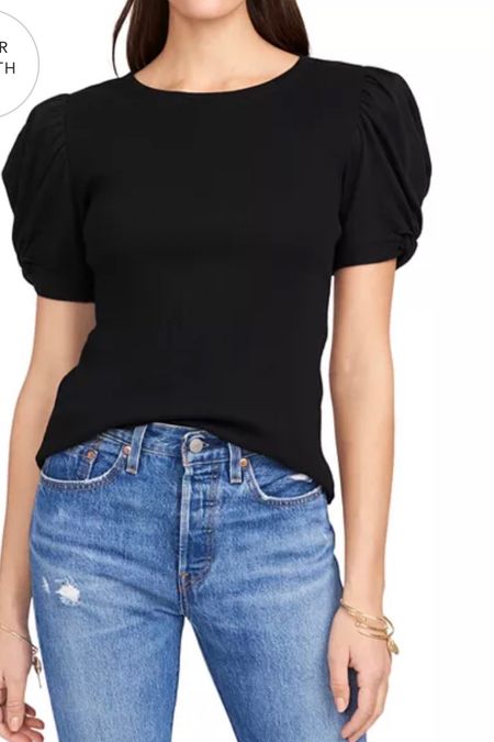 My go to favorite all time puff sleeve tee. $49, comes in 5 colors and is so cute with shorts, jeans, faux leather..anything ! A wardrobe staple for sure 

#LTKstyletip #LTKunder50 #LTKFind