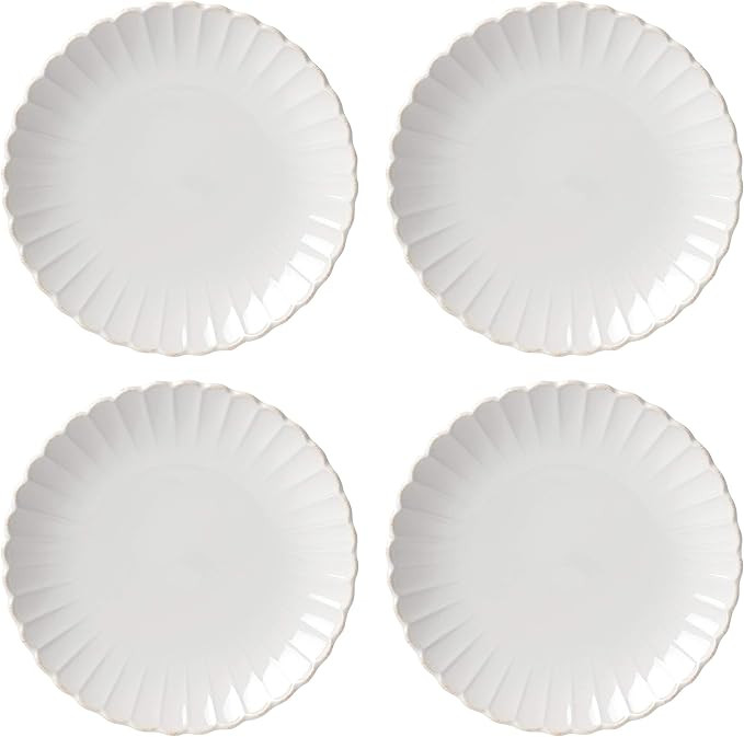Lenox French Perle Scallop 4-Piece Dinner Plate Set, 7.40 LB | Amazon (US)