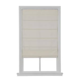This item: Cordless Blackout Fabric Roman Shade 34X64 Ivory | The Home Depot