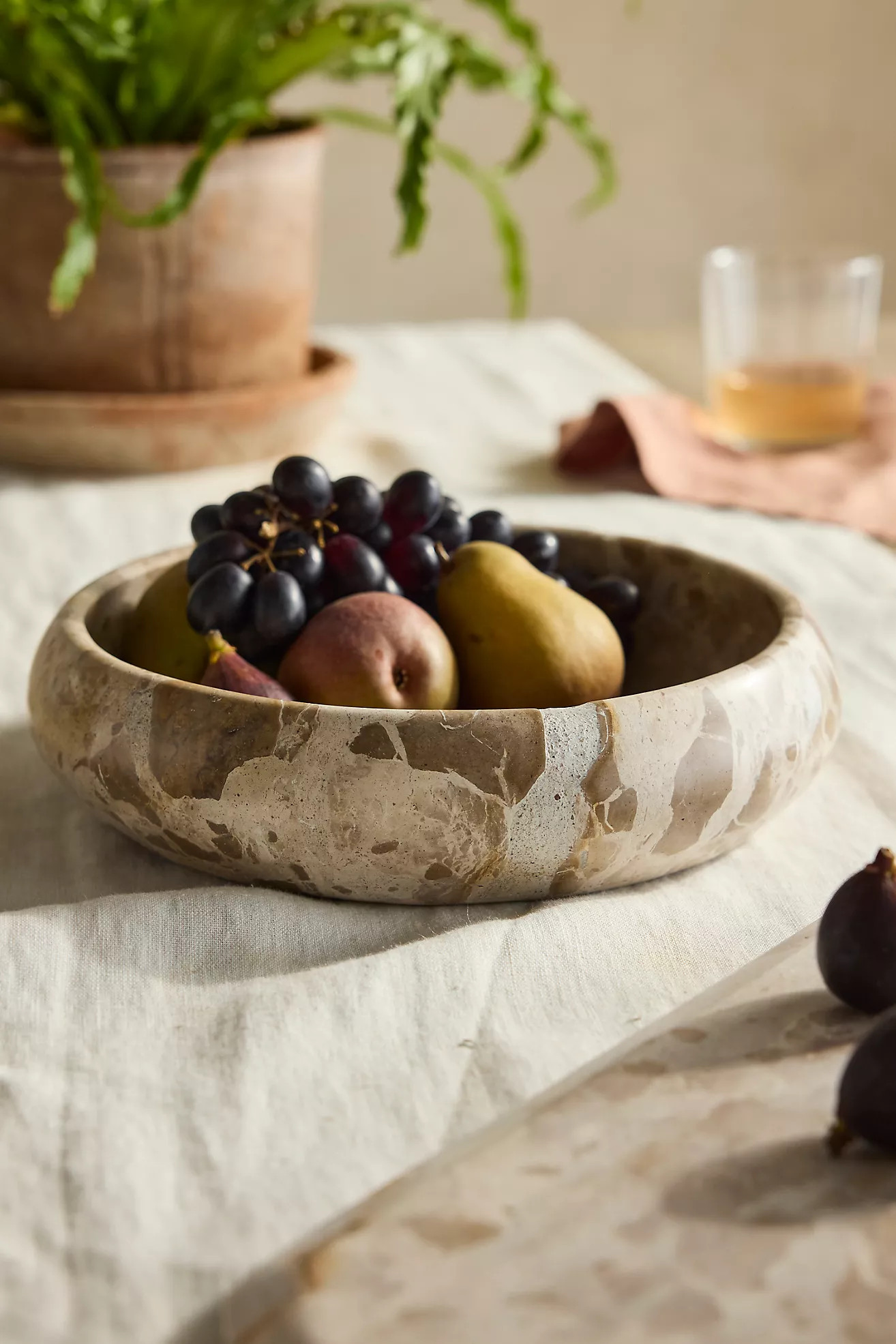 Butterscotch Marble Serving Bowl | Anthropologie (US)