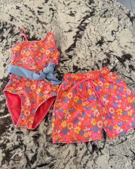 Matching toddler girl and toddler boy swimsuits! So cute and great quality 🙌🏼 

Family vacation. Beach vacation. Toddler swimsuit. Toddler style. Matching family. Family matching. 

#LTKSeasonal #LTKfamily #LTKswim