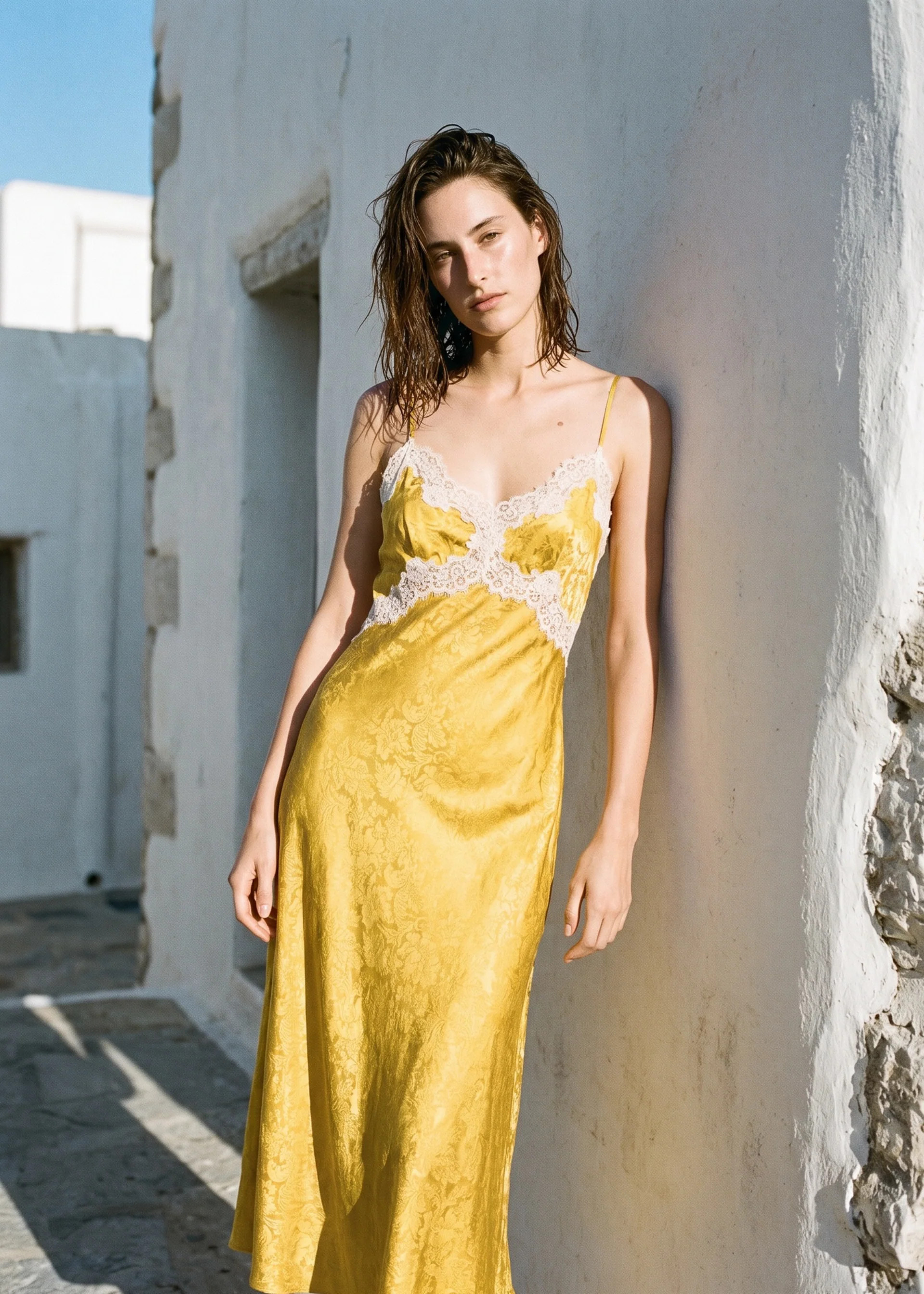 Rowena Jacquard Midi Dress Medal | CAMI NYC