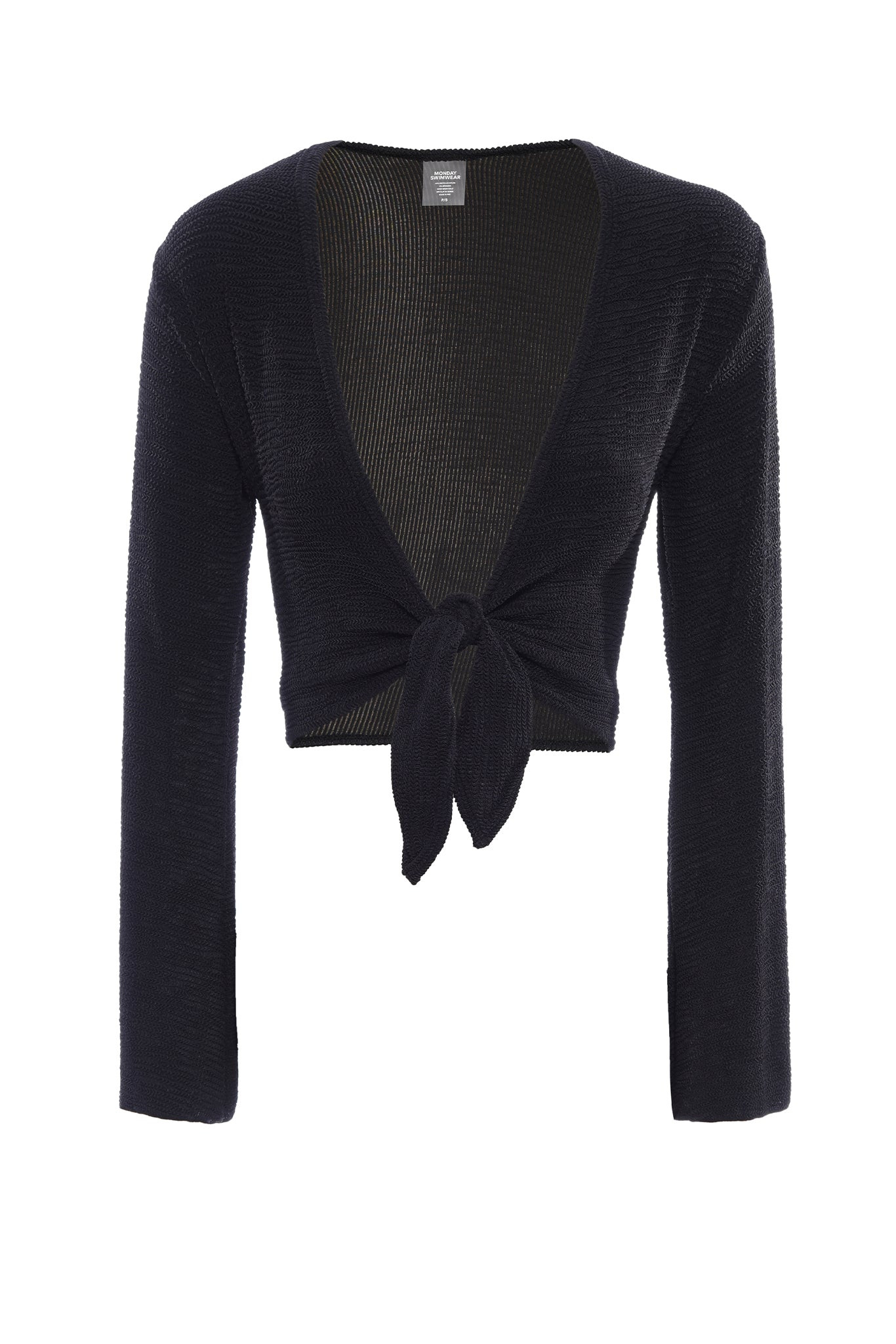 St. Barth's Top - Black Crinkle | Monday Swimwear