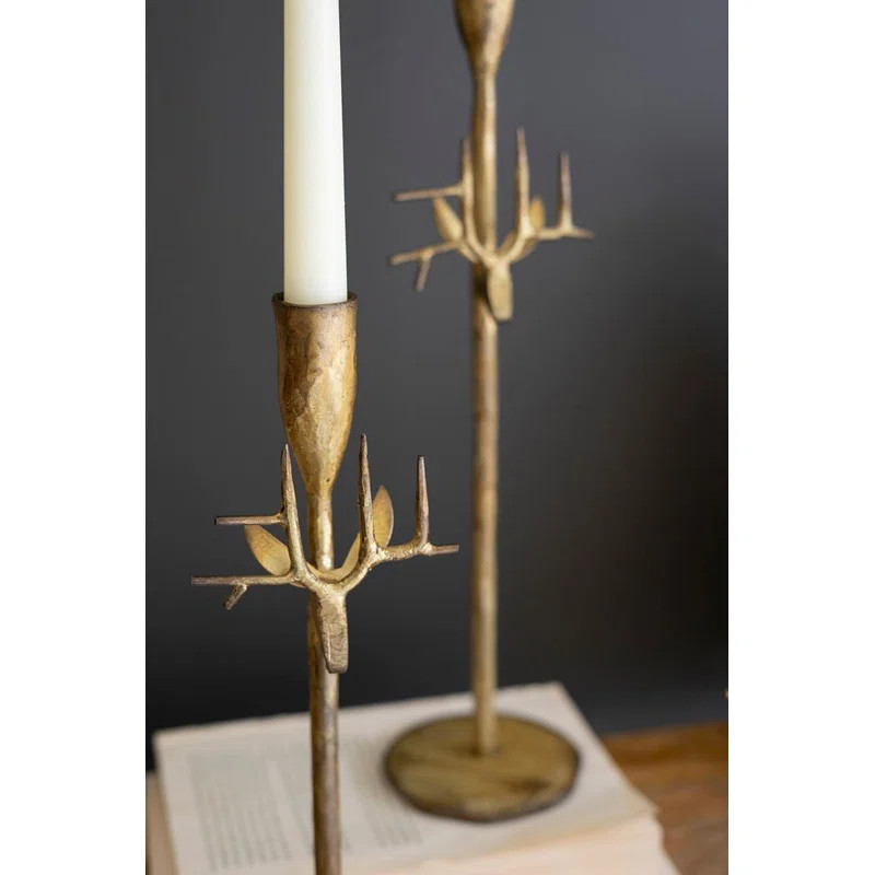 Birch Lane™ Albane 15.5" H Forged Iron Tabletop Candlestick & Reviews | Wayfair | Wayfair North America