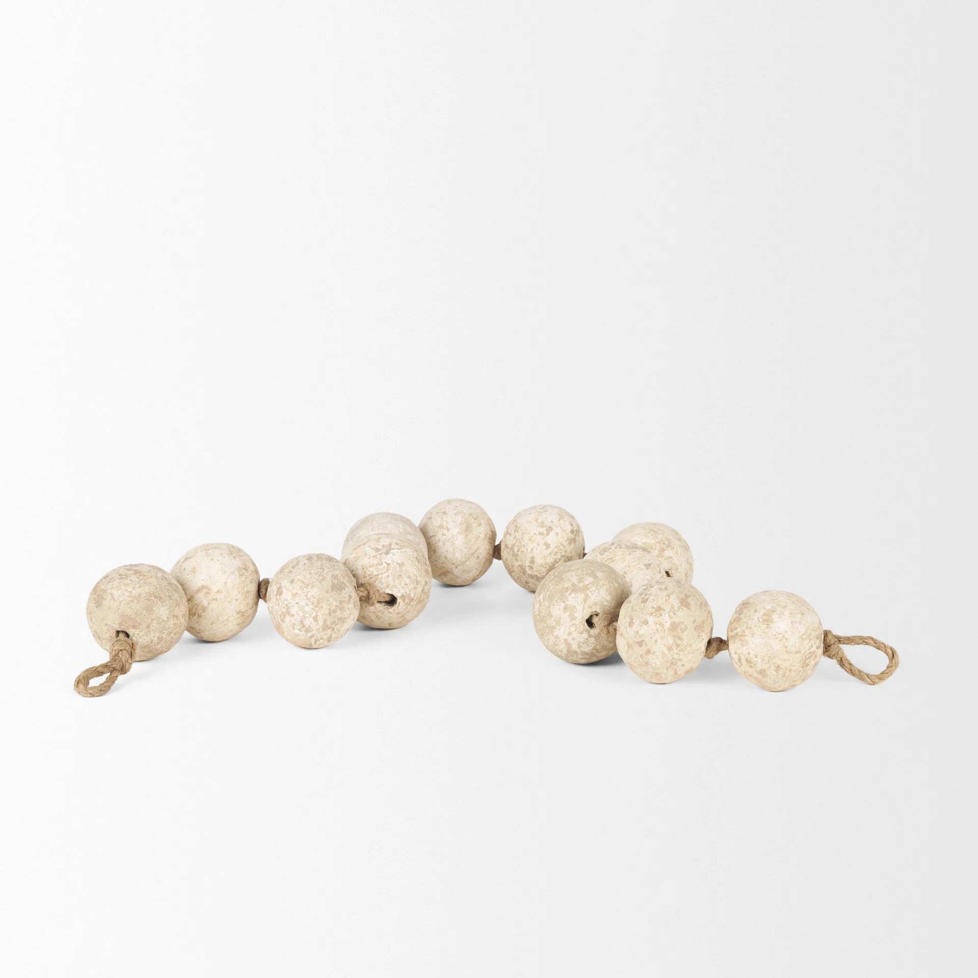 Beige Paper Mache Sphere Garland | Wayfair North America