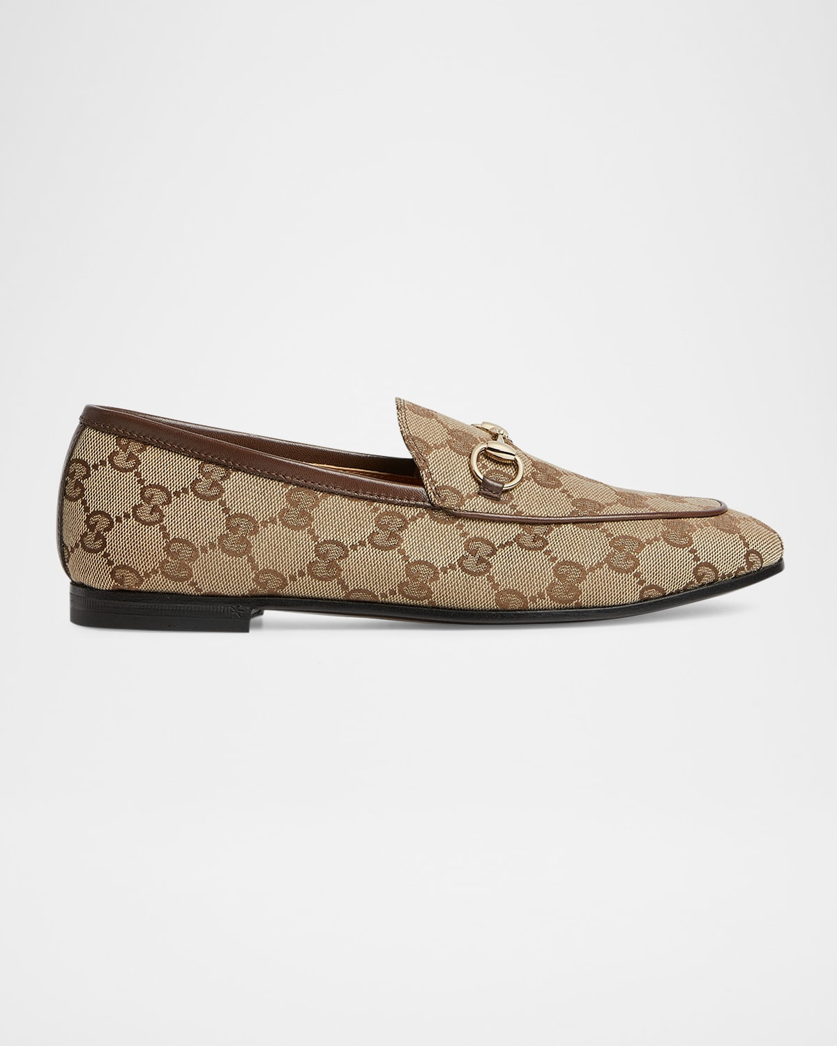GG Canvas Flat Loafers | Neiman Marcus