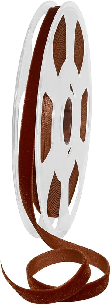 Morex Ribbon Nylon, 3/8 inch by 11 Yards, Rust, Item 01210/10-415 Nylvalour Velvet Ribbon, 3/8" x... | Amazon (US)