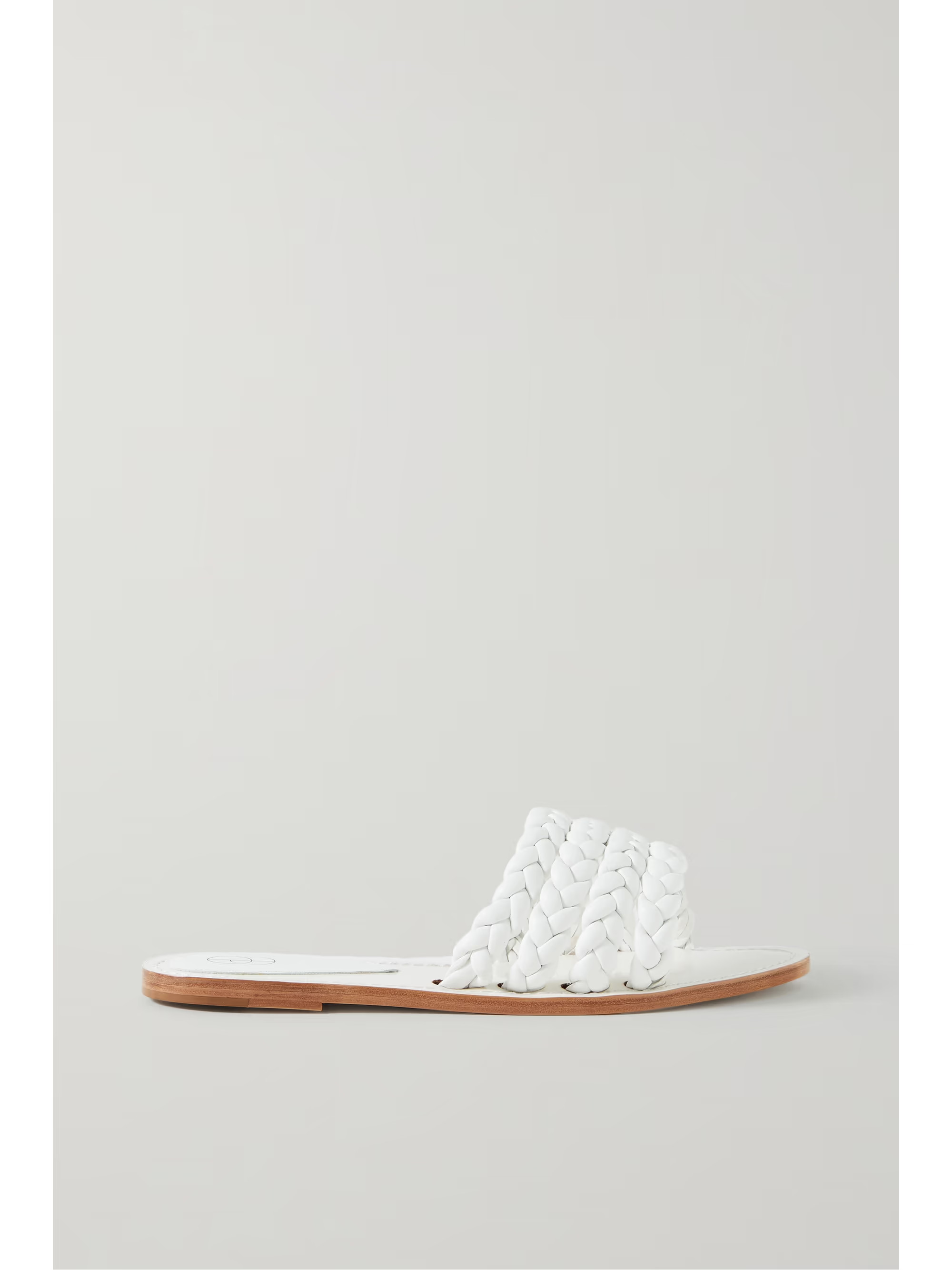 Braided leather slides | NET-A-PORTER (US)