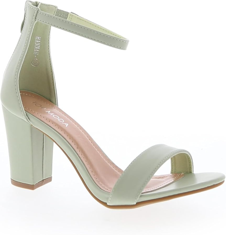TOP MODA Hannah-1 Ankle Strap Dressy High Heel Sandal, Non-slip Sole, For Wedding, Party, Prom, E... | Amazon (US)