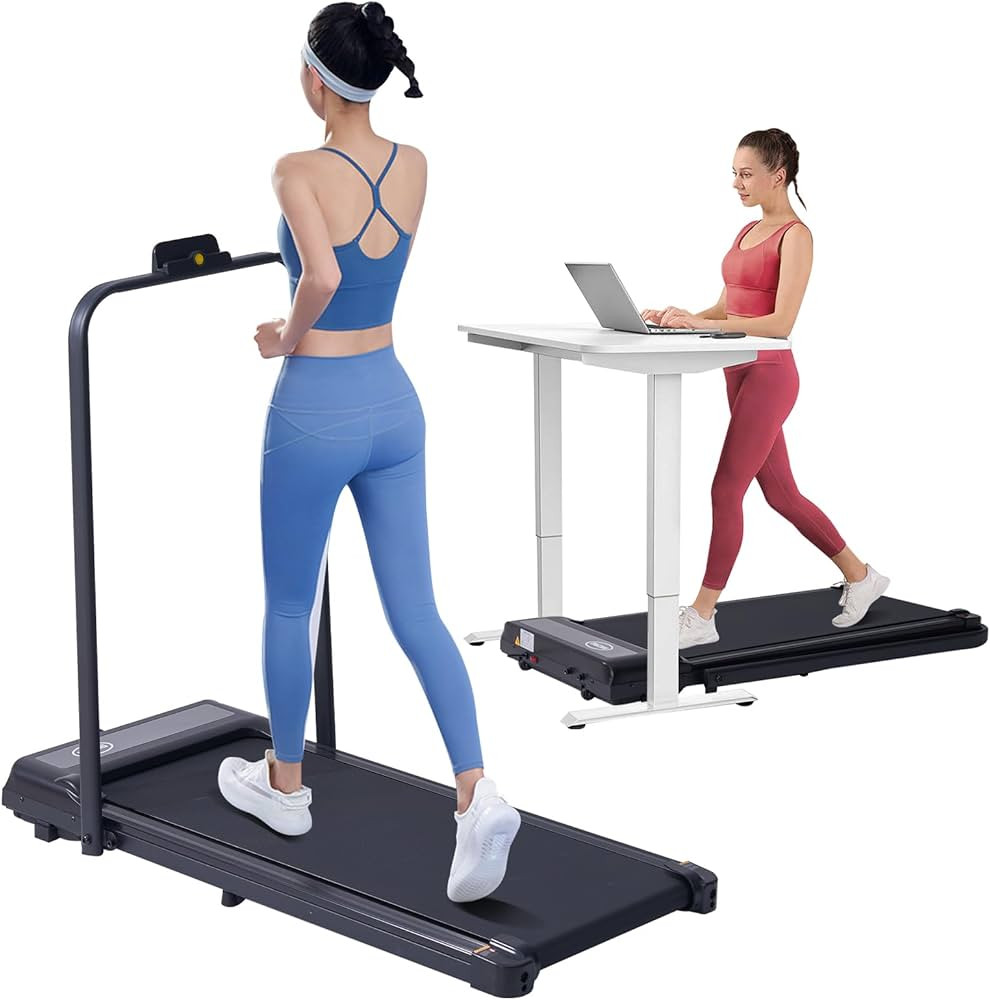 Portable Treadmill with Handles, 3.5HP Electric Small Treadmills for Home Small Spaces, 400LBS Wa... | Amazon (US)
