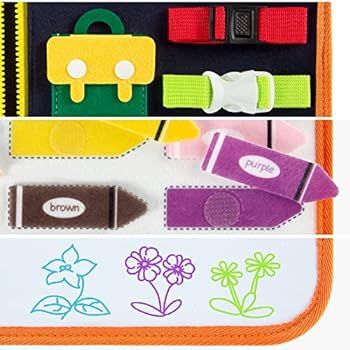 Freebear Busy Board, Toddler Travel Toys, Quiet Book, Sensory Toys for Toddlers 2 3 4, Montessori... | Amazon (US)