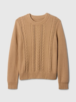 Cable-Knit Crewneck Sweater | Gap Factory
