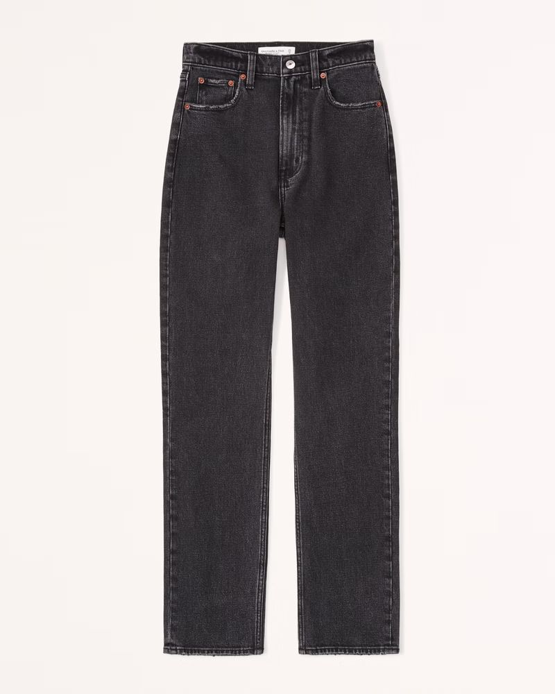 Women's Ultra High Rise Ankle Straight Jean | Women's Bottoms | Abercrombie.com | Abercrombie & Fitch (US)