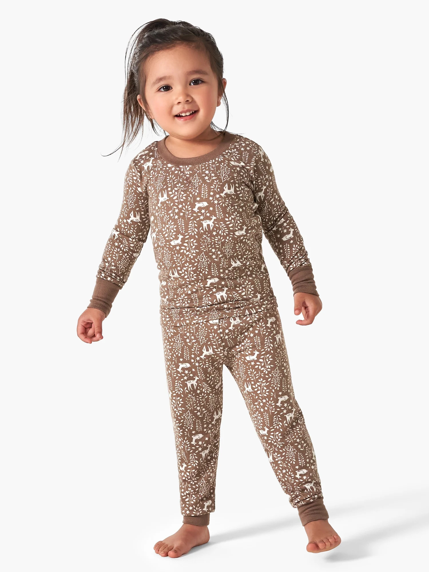 Modern Moments By Gerber Toddler Girl Tight Fitting Pajamas Set, 2-Piece, Sizes 12M-5T | Walmart (US)