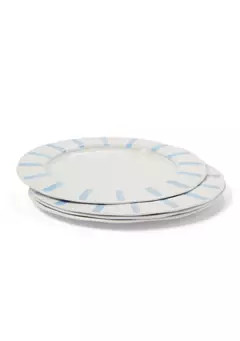 Crown & Ivy™ Set of 4 Striped Melamine Dinner Plates | Belk