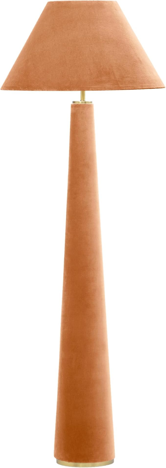 Tov Furniture Graham Terracotta Velvet Floor Lamp | Amazon (US)
