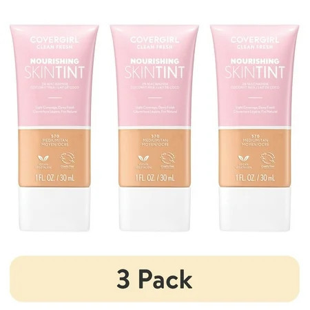 (3 pack) COVERGIRL Clean Fresh Nourishing Skin Tint, Dewy Finish, Medium/ Tan, 1 fl oz (Packaging May Vary) | Walmart (US)