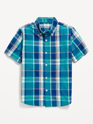 Short-Sleeve Printed Poplin Shirt for Boys | Old Navy (US)