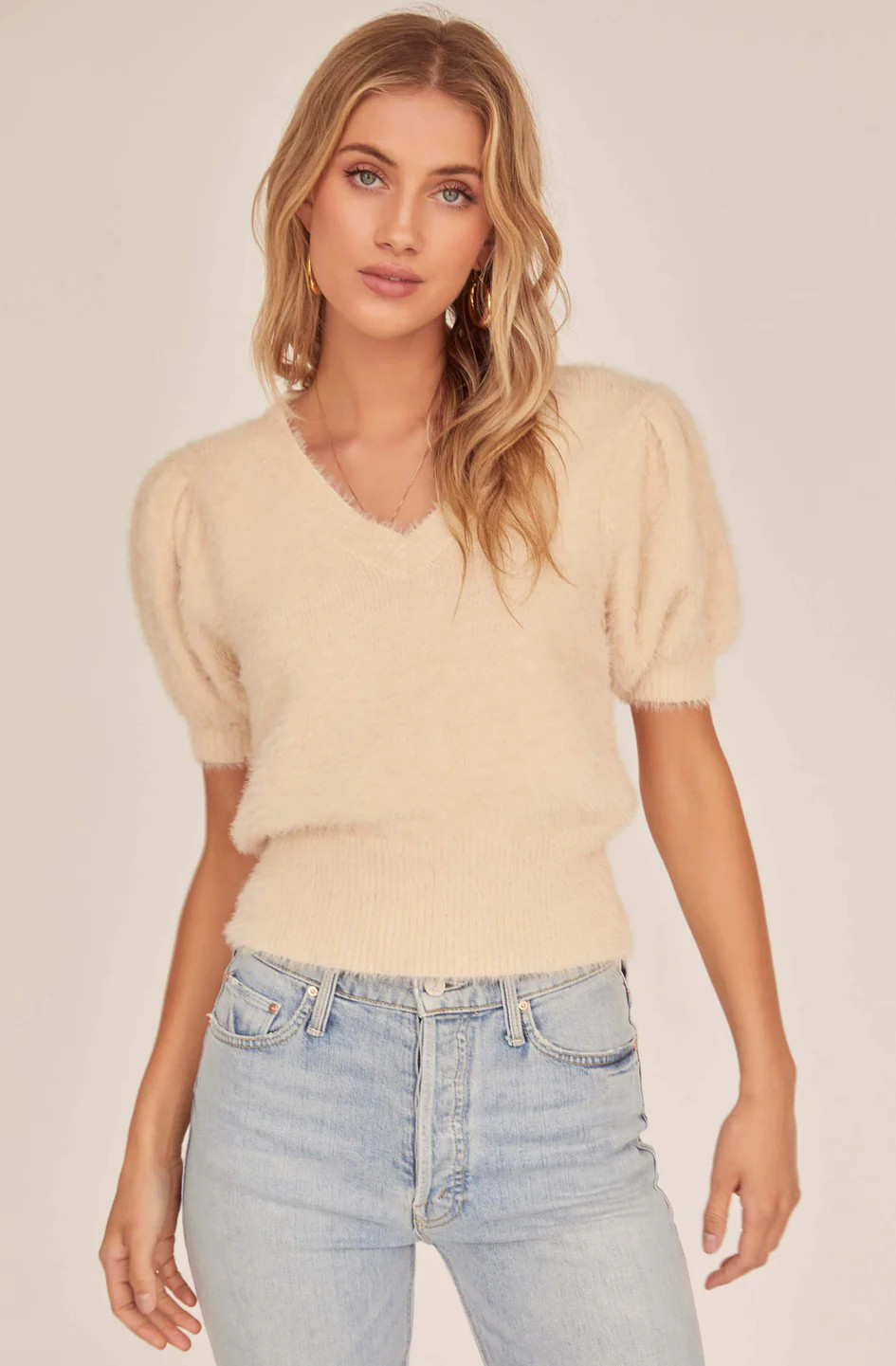 Alina Puff Sleeve Sweater | ASTR The Label (US)