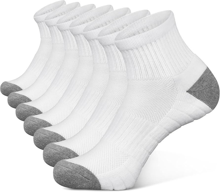 Closemate 7 Pairs Athletic Ankle Socks for Men Women Thick Cushioned Sole Running Quarter Socks | Amazon (CA)