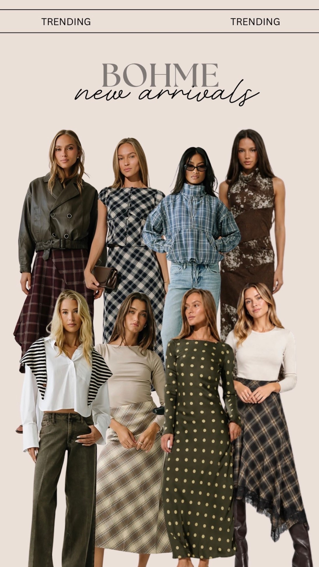 Bohme new arrivals 🤎 20% off new arrivals! 

#bohme #fallstyle #falloutfits #falllooks #affordablestyle #plaidoutfits #fallstyling #trending #fallphotos #familyphotos #topsellers #bohmenewarrivals #bohmesale #leatherjacket #polkadots #falldresses #autumnstyle #fallfamilyoutfits #momstyle

#LTKSeasonal #LTKU #LTKSaleAlert