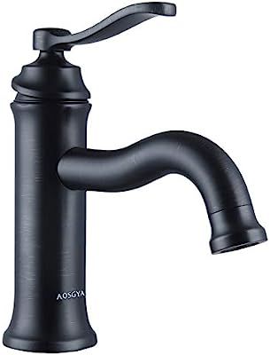 AOSGYA Bathroom Faucet Matte Black - Antique Single-Handle Bathroom Sink Faucets One Hole for Lav... | Amazon (US)