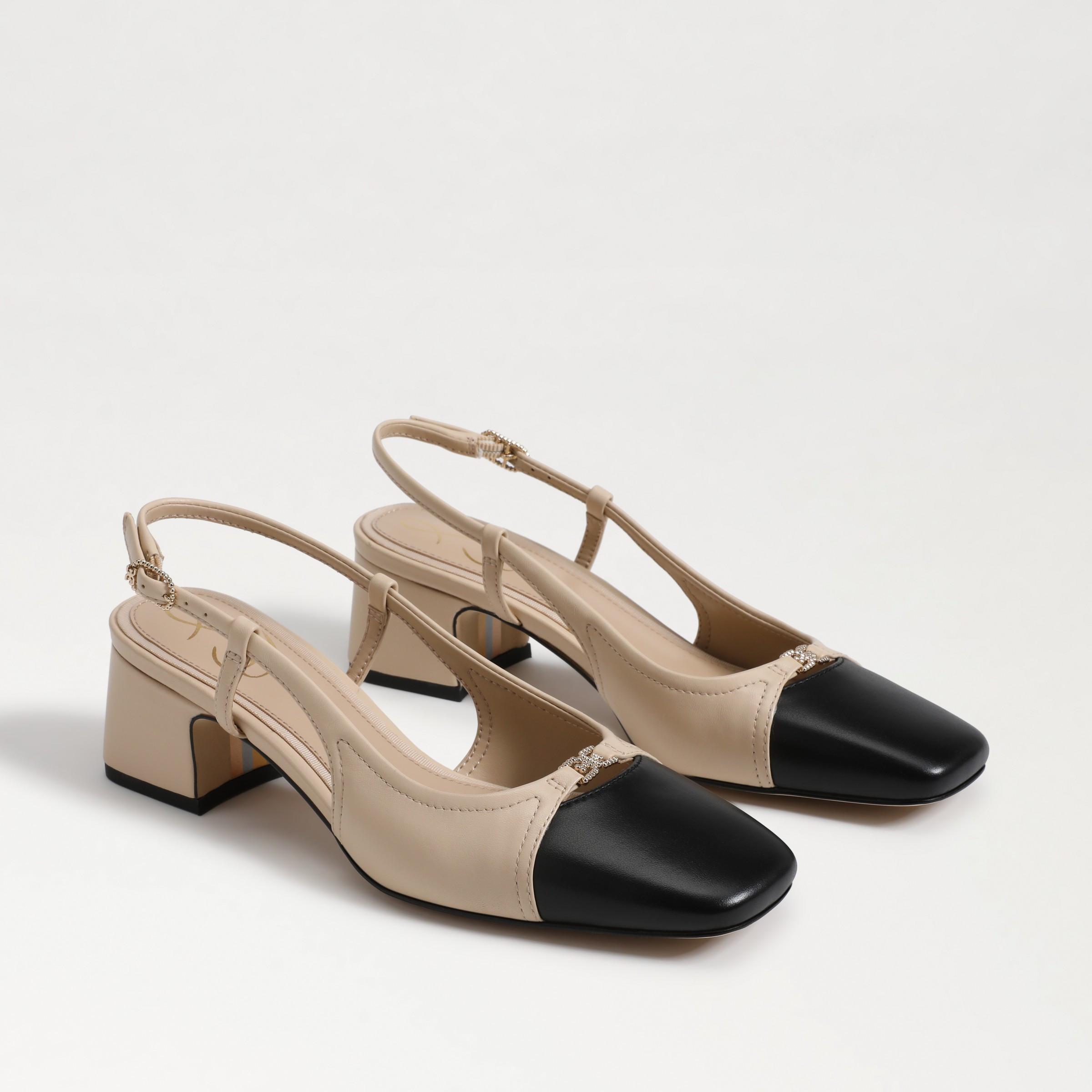 Sam Edelman Tarra Slingback Heel Sand Black 8.5 | Sam Edelman CA