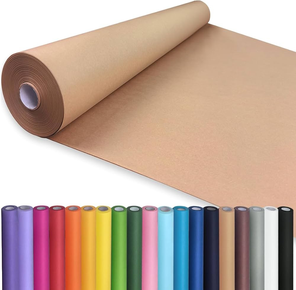PerkHomy 36" x 2,400" (200') Brown Kraft Paper Roll for Craft Bulletin Board Paper Kids Art Table... | Amazon (US)