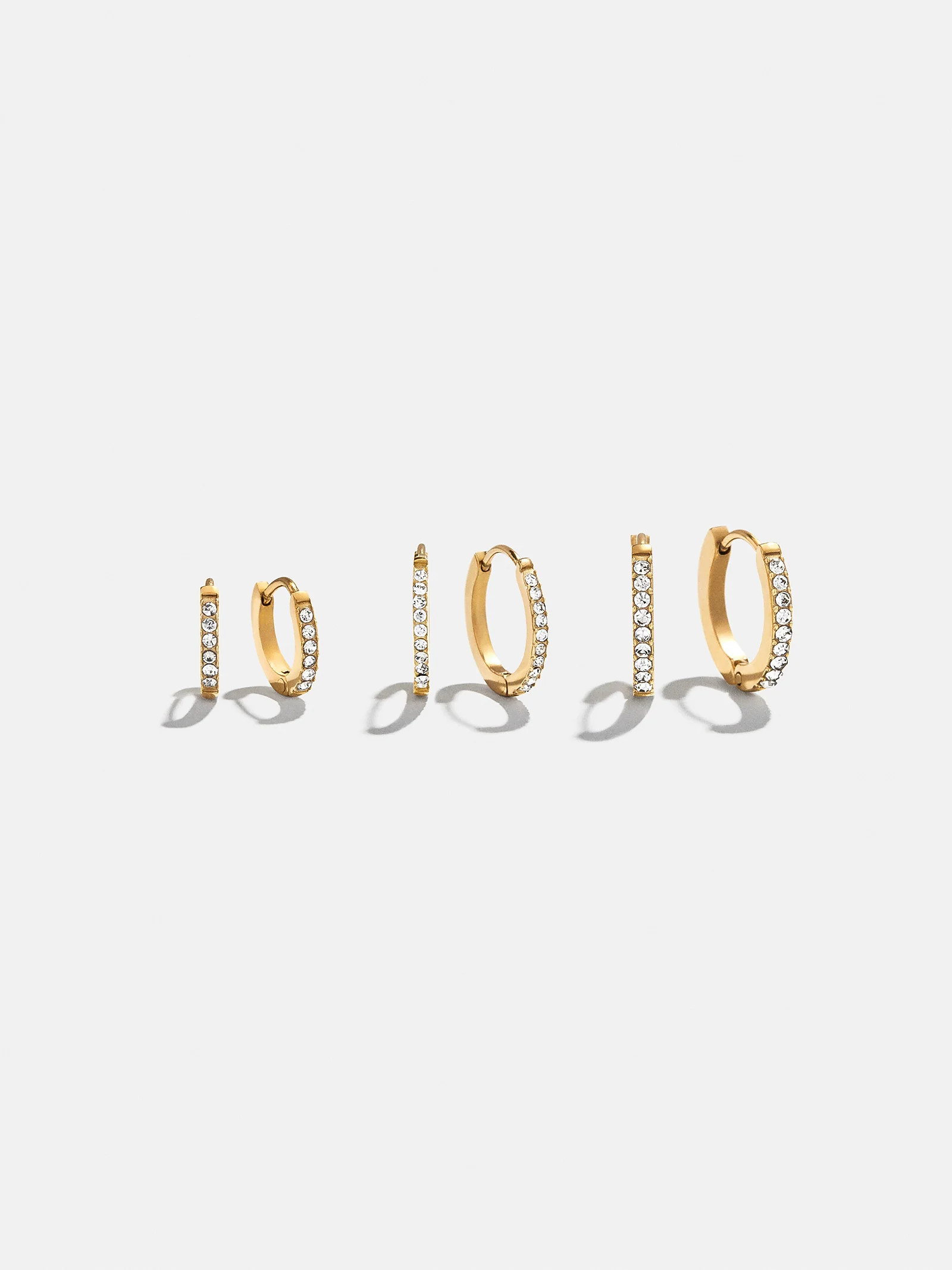 Niata Waterproof Earring Set - Gold/Pavé | BaubleBar