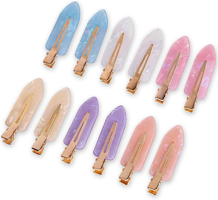 No Crease Creaseless No Bend Hair Clips For Styling Non Slip Flat Clips For Makeup Hair Accessori... | Amazon (US)