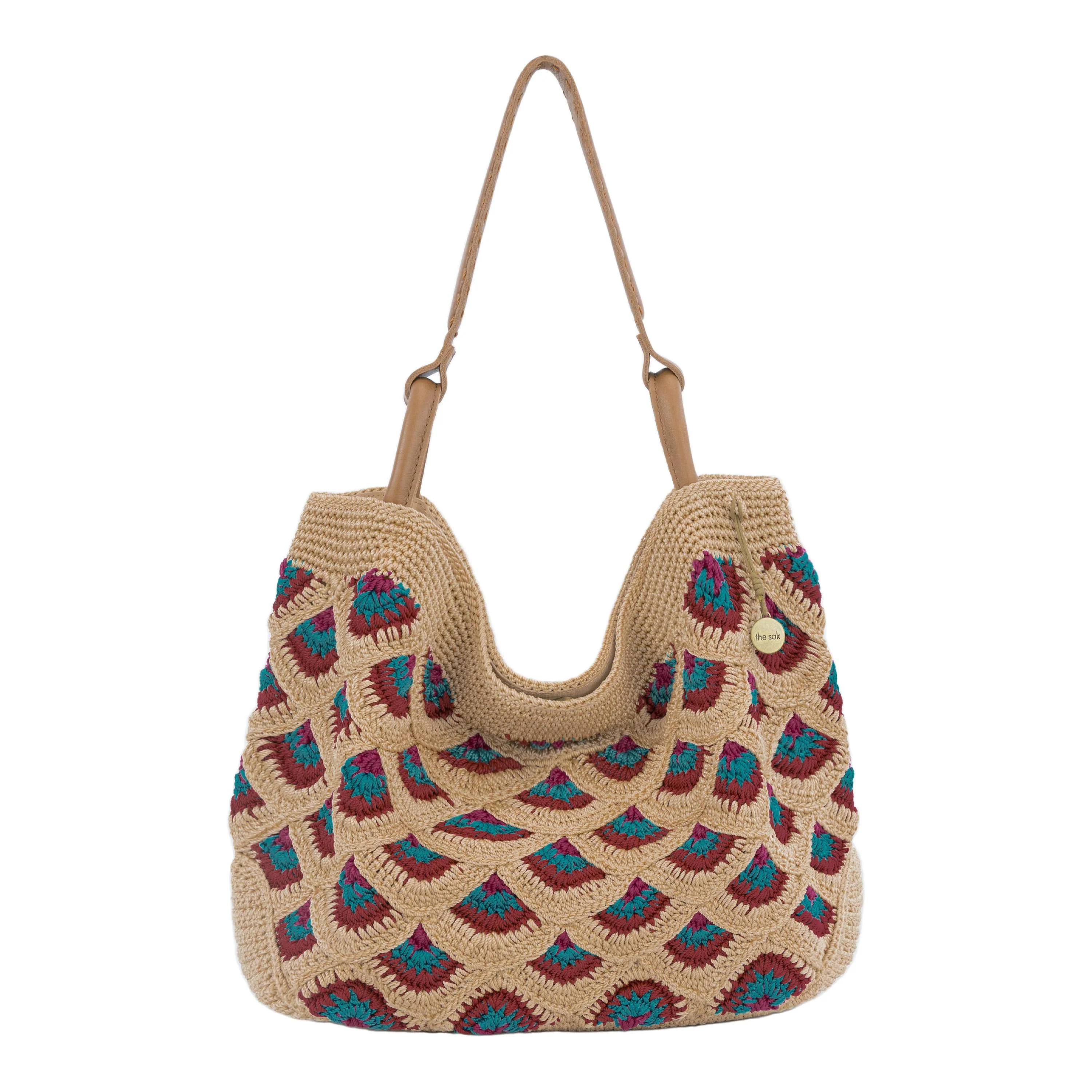 Los Feliz Large Tote Bag in Bamboo Mermaid Crochet | The Sak