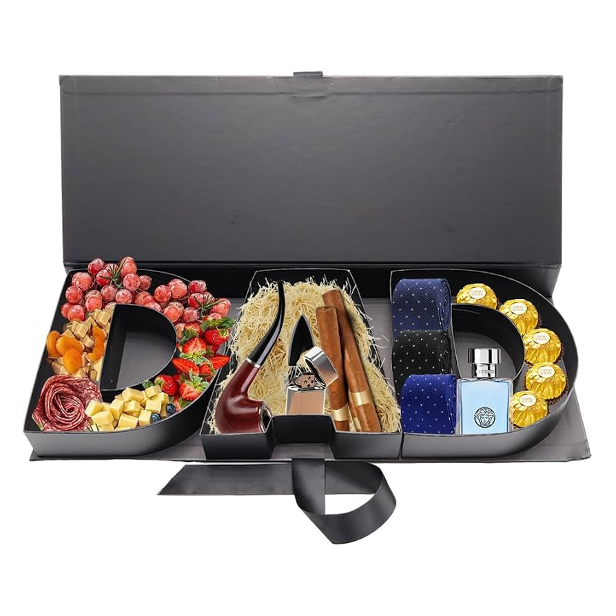 Empty Father's Day DAD Letter Shaped Gift Box, Empty Decorative Storage Container for Father's Da... | Amazon (US)