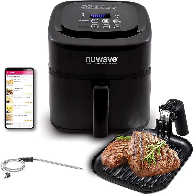 NuWave Brio 6-Quart Healthy Digital Air Fryer with One-Touch Digital Controls, Integrated Digital... | Amazon (US)