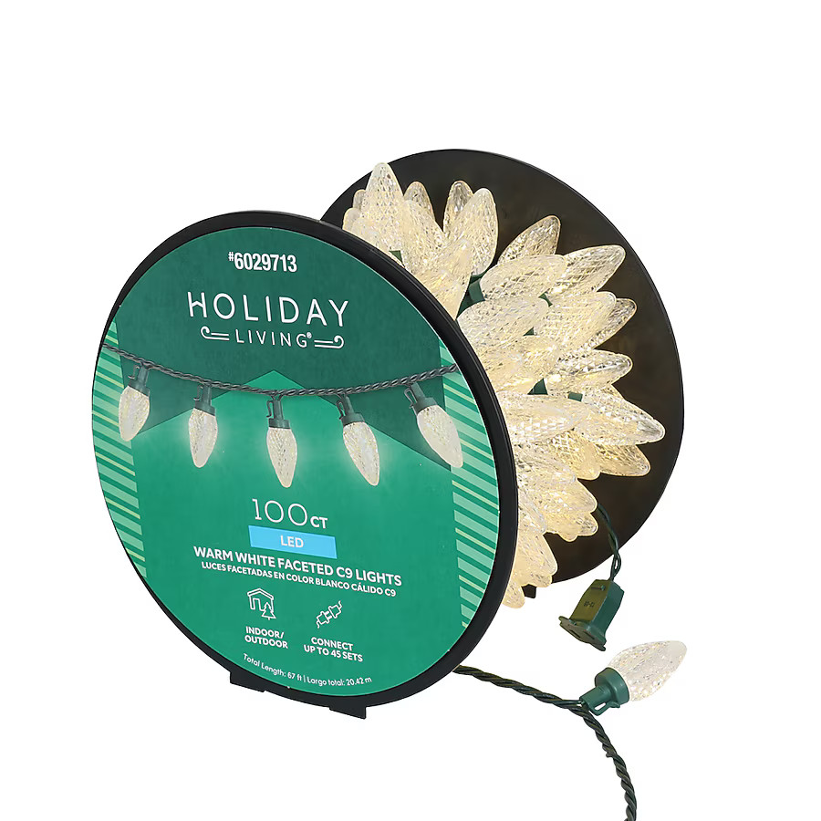 Holiday Living 100-count 66-ft Warm White LED String Christmas Lights | Lowe's