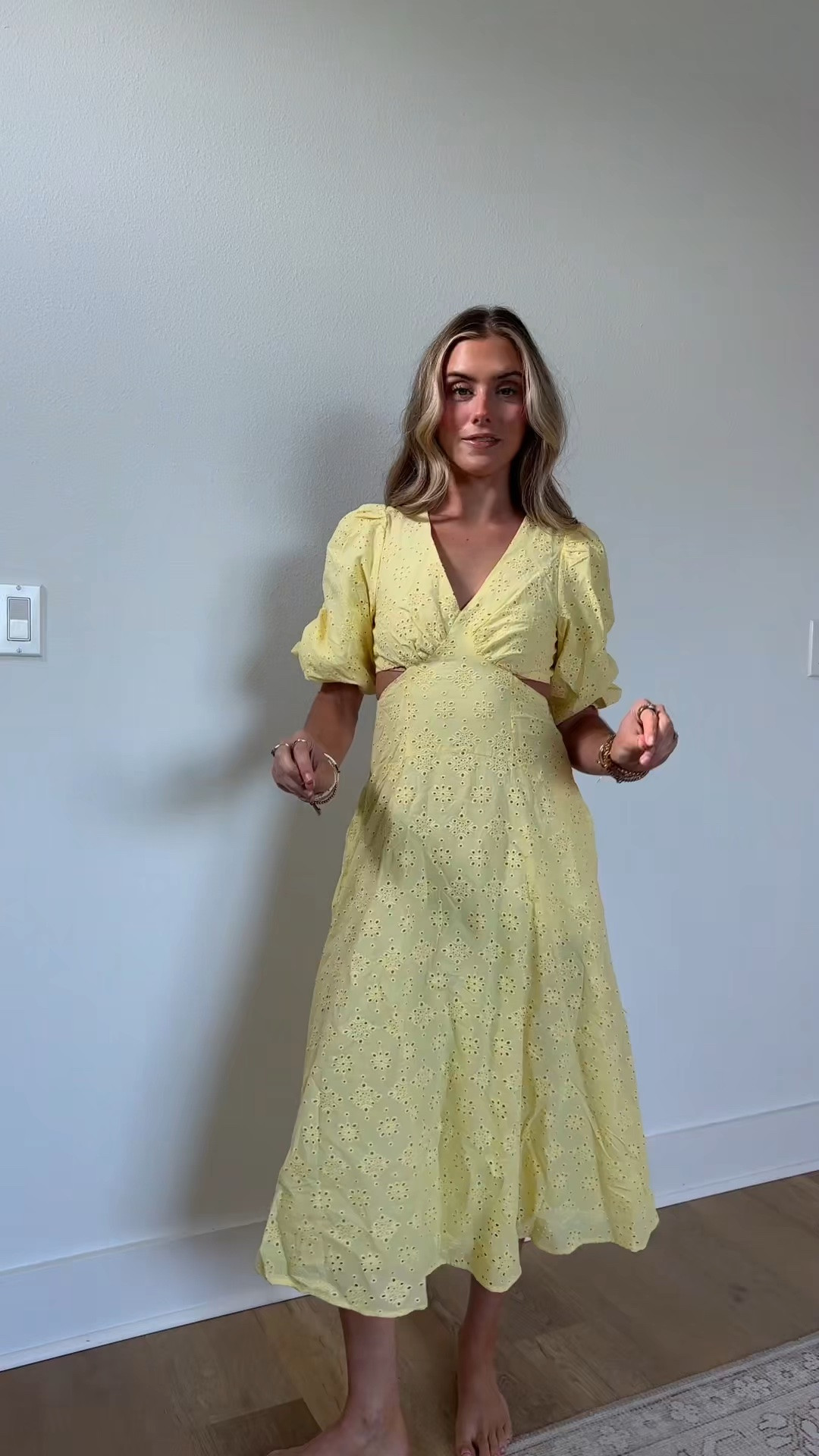 Walmart size xs. This ethereal take on eyelet allows you to choose your own adventure as this fabric brings airy energy to your warm-weather style. Scoop’s Eyelet Cutout Cotton Midi Dress features intricate eyelet embroidery and subtle cutout accents. This 100% cotton dress can be worn on farmer market haul days and then easily transition to an afternoon garden party and then to a sunset dinner

#LTKootd #LTKWedding #LTKSaleAlert