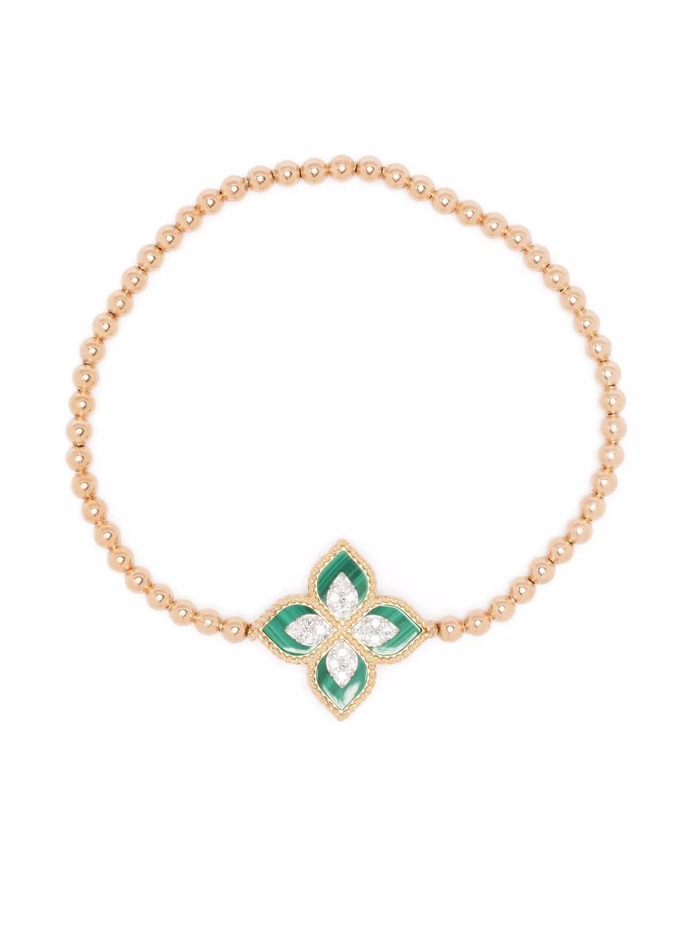 Roberto Coin Bracciale Princess Flower In Oro Rosa 18kt e Pietre | Rosa | FARFETCH IT | Farfetch Global