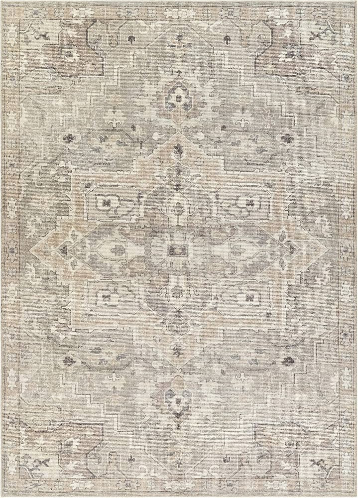 Becki Owens x Surya Elle Medallion Area Rug , 9'2" x 12', Light Grey | Amazon (US)