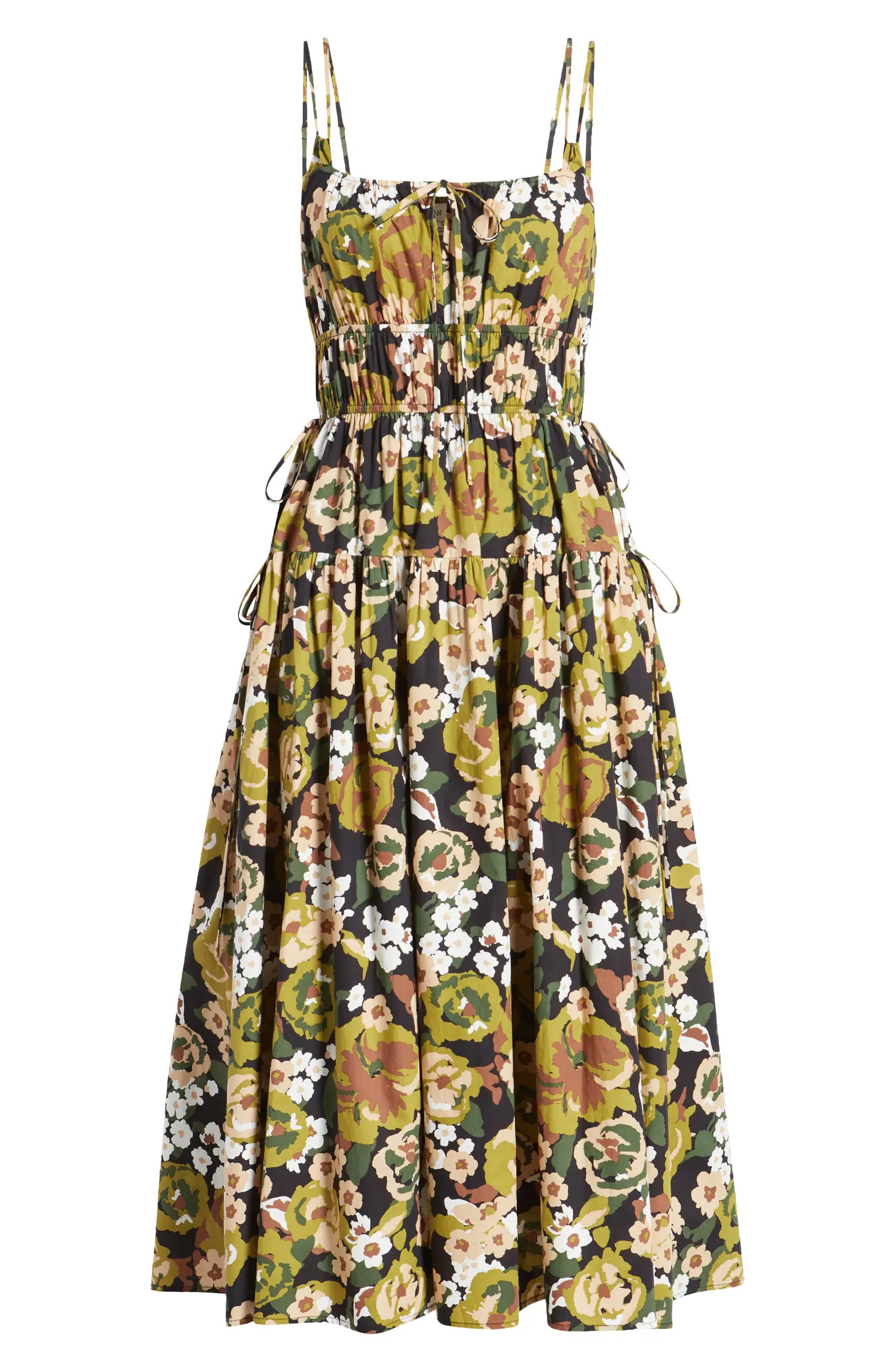 MOON RIVER Floral Midi Sundress | Nordstrom | Nordstrom