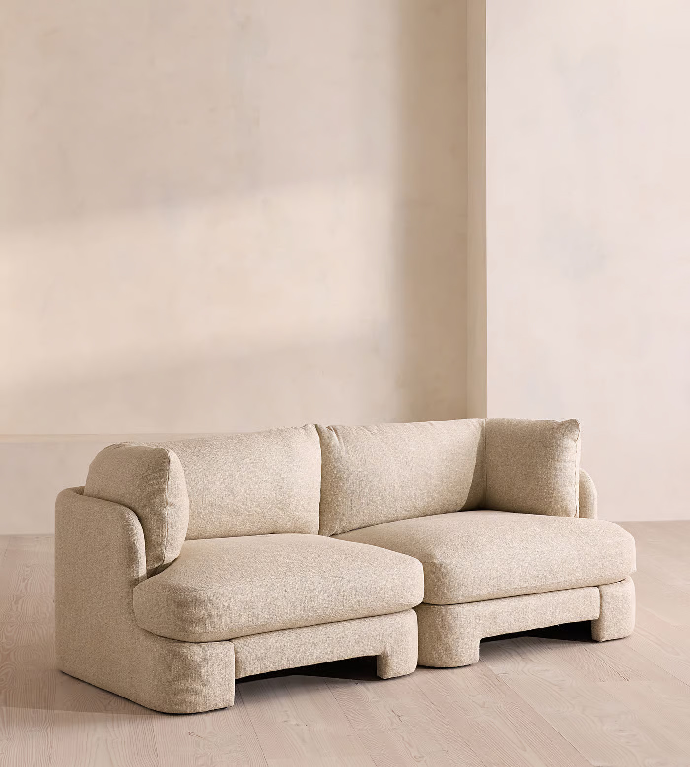 Odell Modular Sofa, Three Seater, Textured Linen | Soho Home Ltd